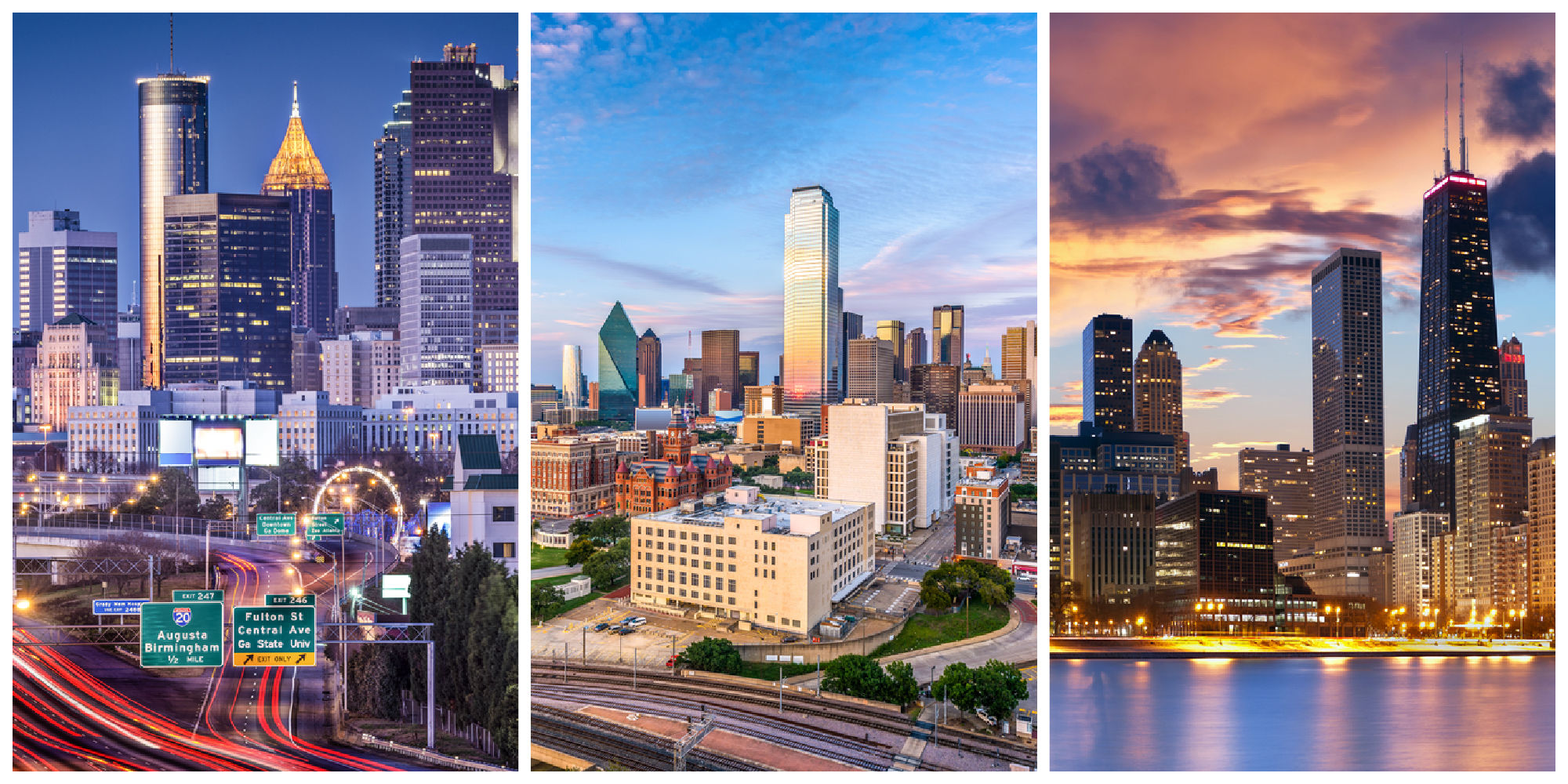 City skylines, representing cities with booming skills-based economies