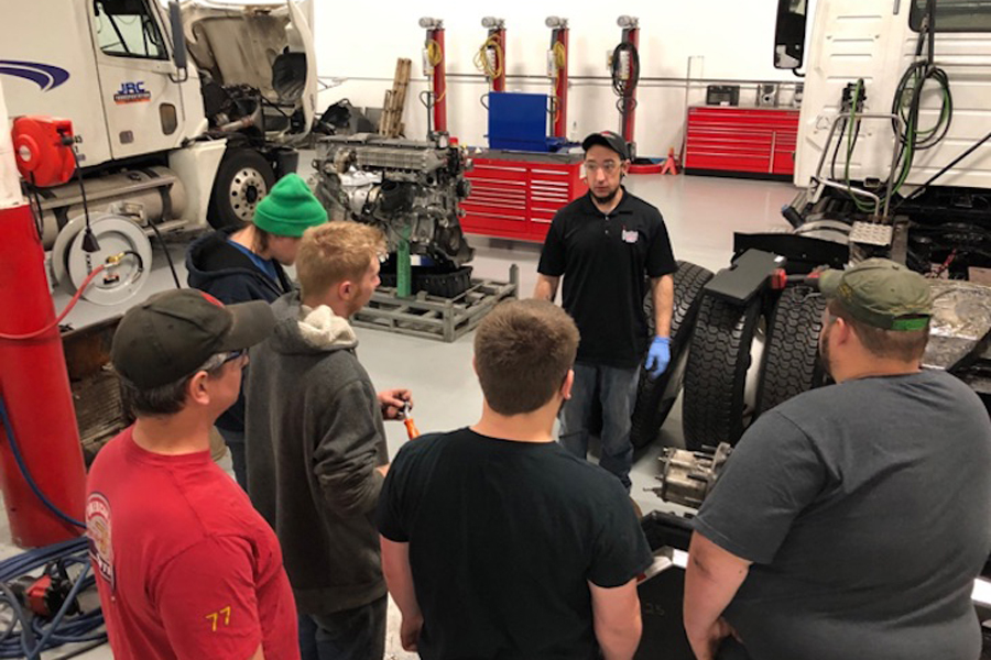 ADTC students spend most of their 'classroom' time on the shop floor with an instructor