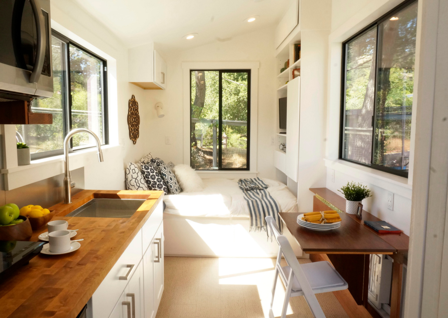 Interior of inside of tiny home built by Big Skills Tiny Homes