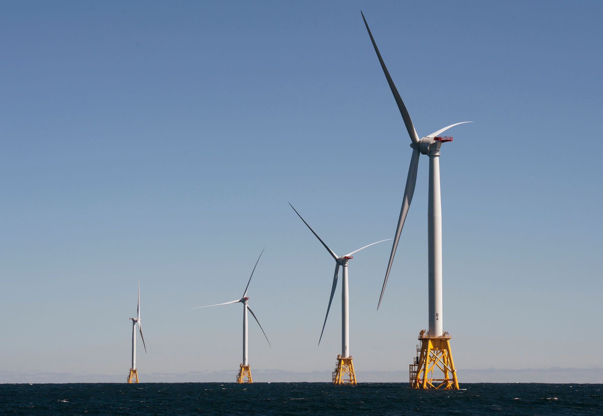 Block Island Wind Farm off coast of Rhode Island