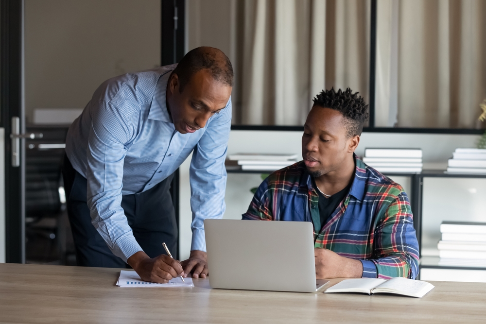 Young African American man gets help through career counseling