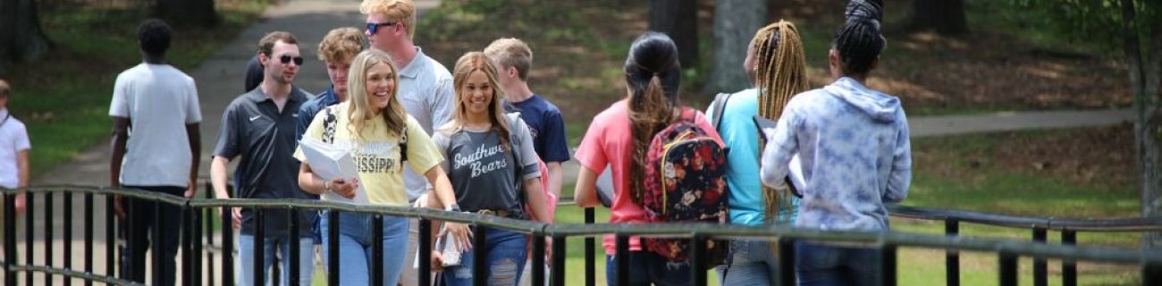 Students on campus at Southwest Mississippi Community College 