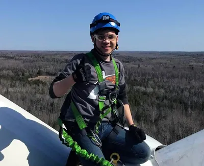 Charlie Tran wind turbine technician