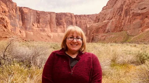 Diagnostic medical sonographer Rebecca Burton on vacation at the Grand Canyon