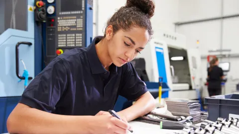 You don't have to have a bachelor's degree to gain the skills for a high-paying job like this one as a CNC operator