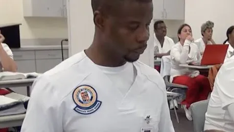 Student in College of the Mainland's Associate Degree Nursing Program.