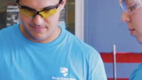 Students in Palm Beach State College's Marine Service Technology program.