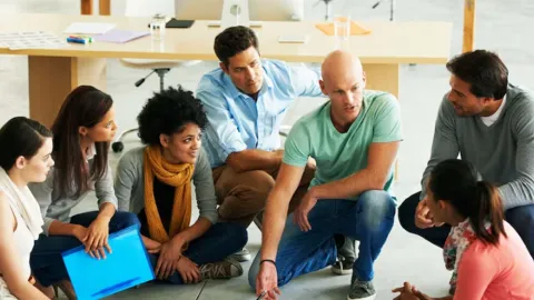 team solves a problem, example of the SkillPointe personality quiz 