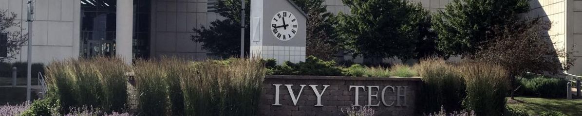 Clock tower on Campus of Ivy Tech Community College