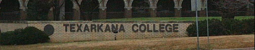 Brick sign on campus of Texarkana College in Texarkana TX