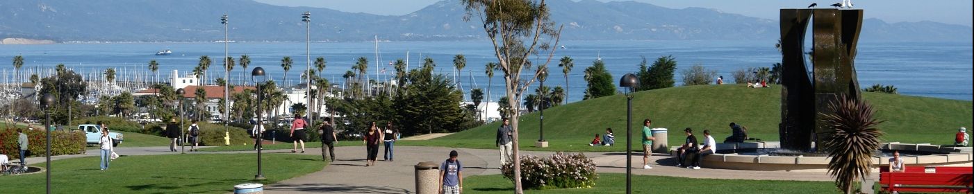 Campus landscape from Santa Barbara City College in Santa Barbara CA