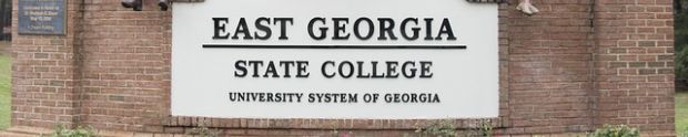 Brick sign on campus of East Georgia State College in Swainsboro GA