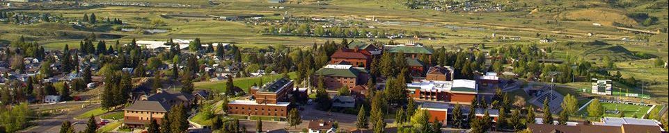 Campus landscape for Highlands College of Montana Tech in Butte MT