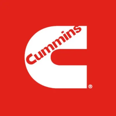 Cummins Inc Logo on red background
