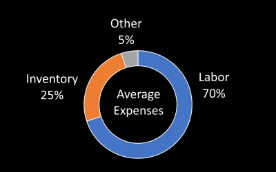 Graph representation of typical expenses