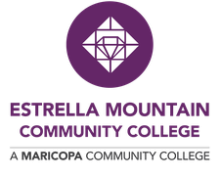 School logo for Estrella Mountain Community College, part of Maricopa Community College group