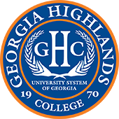 School logo for Georgia Highlands College in Rome GA