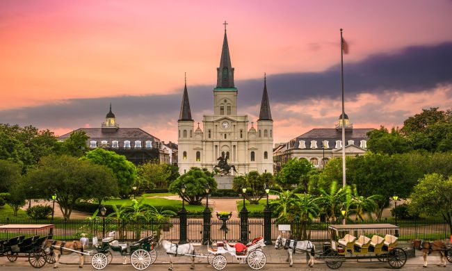 St. Louis Cathedral overlooking Jackson Square in New Orleans