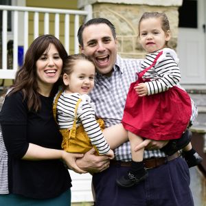 Occupational therapy assistant CG Polirer (far left) with her family